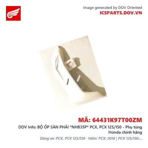BỘ ỐP SÀN PHẢI *NHB35P* PCX, PCX 125/150 - Phụ tùng Honda chính hãng