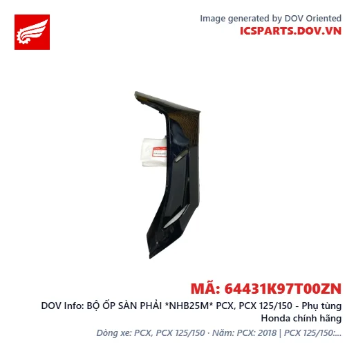 BỘ ỐP SÀN PHẢI *NHB25M* PCX, PCX 125/150 - Phụ tùng Honda chính hãng