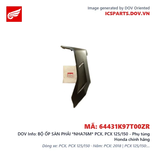 BỘ ỐP SÀN PHẢI *NHA76M* PCX, PCX 125/150 - Phụ tùng Honda chính hãng