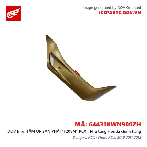 TẤM ỐP SÀN PHẢI *Y208M* PCX - Phụ tùng Honda chính hãng