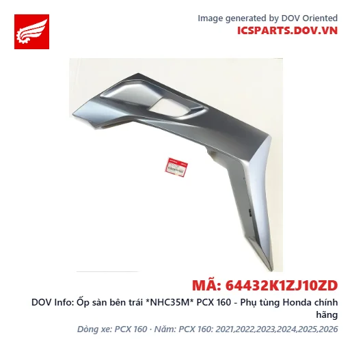 Ốp sàn bên trái *NHC35M* PCX 160 - Phụ tùng Honda chính hãng