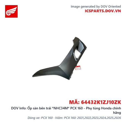 Ốp sàn bên trái *NHC34M* PCX 160 - Phụ tùng Honda chính hãng
