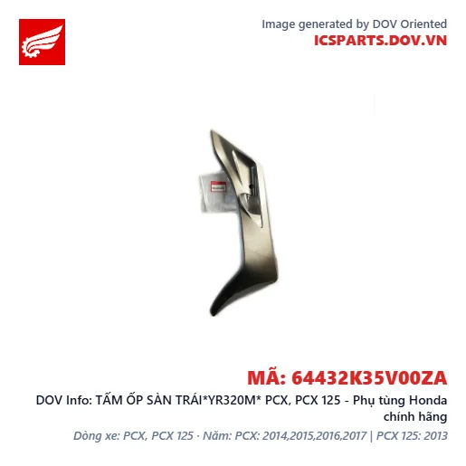 TẤM ỐP SÀN TRÁI*YR320M* PCX, PCX 125 - Phụ tùng Honda chính hãng