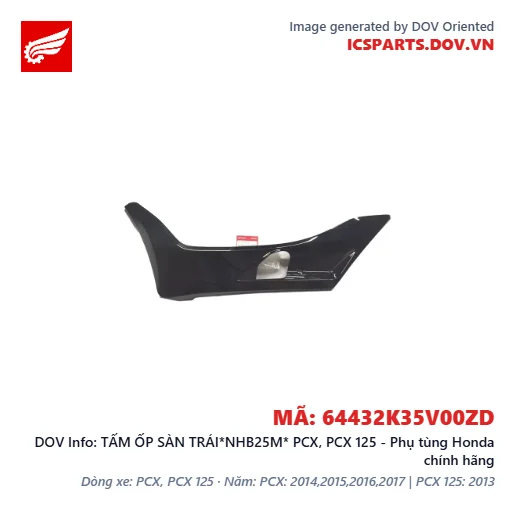 TẤM ỐP SÀN TRÁI*NHB25M* PCX, PCX 125 - Phụ tùng Honda chính hãng