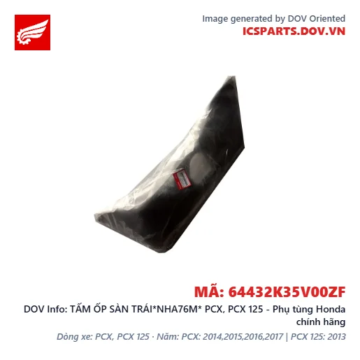 TẤM ỐP SÀN TRÁI*NHA76M* PCX, PCX 125 - Phụ tùng Honda chính hãng