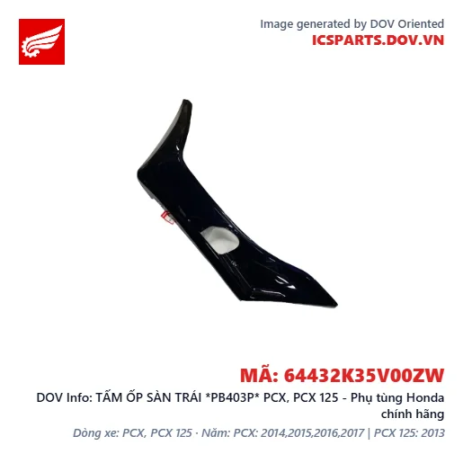 TẤM ỐP SÀN TRÁI *PB403P* PCX, PCX 125 - Phụ tùng Honda chính hãng