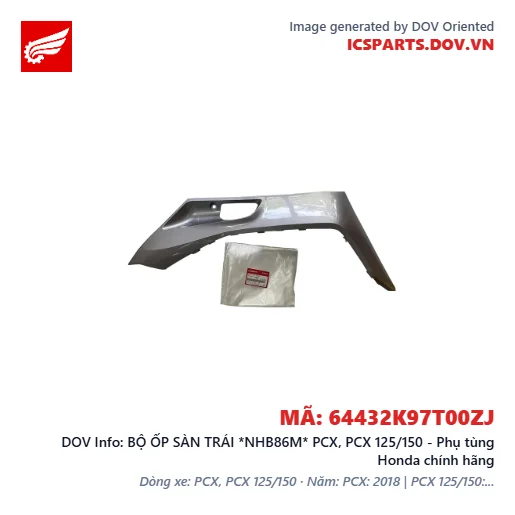 BỘ ỐP SÀN TRÁI *NHB86M* PCX, PCX 125/150 - Phụ tùng Honda chính hãng