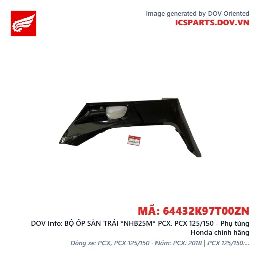 BỘ ỐP SÀN TRÁI *NHB25M* PCX, PCX 125/150 - Phụ tùng Honda chính hãng