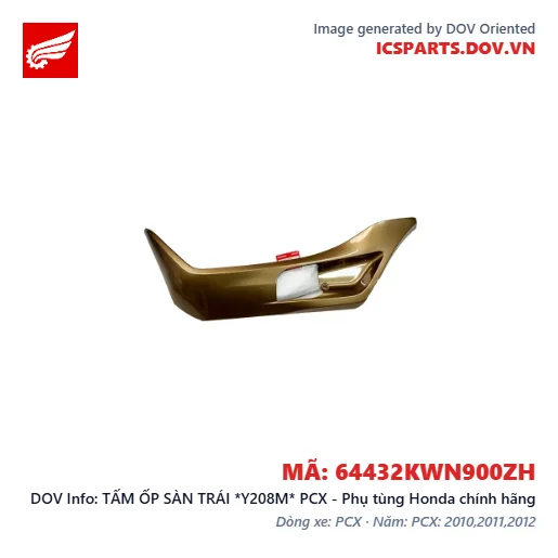 TẤM ỐP SÀN TRÁI *Y208M* PCX - Phụ tùng Honda chính hãng
