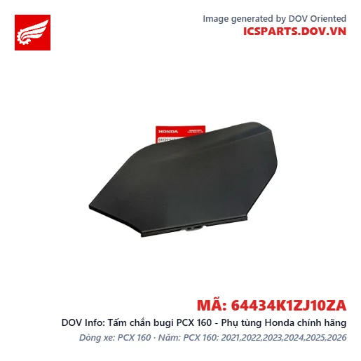 Tấm chắn bugi PCX 160 - Phụ tùng Honda chính hãng