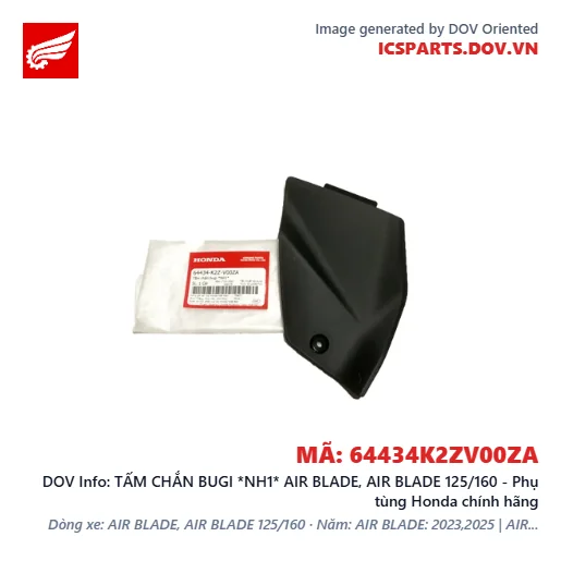 TẤM CHẮN BUGI *NH1* AIR BLADE, AIR BLADE 125/160 - Phụ tùng Honda chính hãng