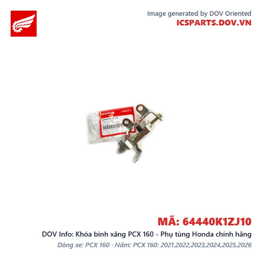 Khóa bình xăng PCX 160 - Phụ tùng Honda chính hãng