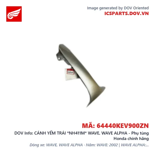 CÁNH YẾM TRÁI *NH411M* WAVE, WAVE ALPHA - Phụ tùng Honda chính hãng