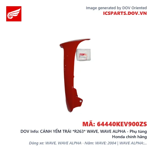 CÁNH YẾM TRÁI *R263* WAVE, WAVE ALPHA - Phụ tùng Honda chính hãng