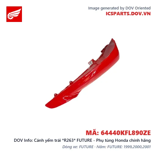 Cánh yếm trái *R263* FUTURE - Phụ tùng Honda chính hãng