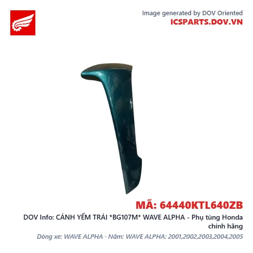 CÁNH YẾM TRÁI *BG107M* WAVE ALPHA - Phụ tùng Honda chính hãng