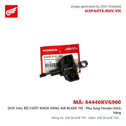 BỘ CHỐT KHÓA XĂNG AIR BLADE 110 - Phụ tùng Honda chính hãng