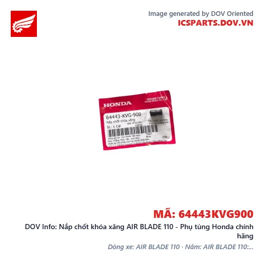 Nắp chốt khóa xăng AIR BLADE 110 - Phụ tùng Honda chính hãng