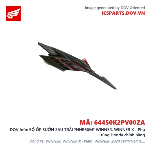 BỘ ỐP SƯỜN SAU TRÁI *NHB56M* WINNER, WINNER X - Phụ tùng Honda chính hãng