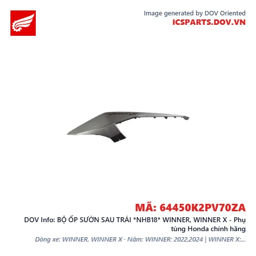 BỘ ỐP SƯỜN SAU TRÁI *NHB18* WINNER, WINNER X - Phụ tùng Honda chính hãng