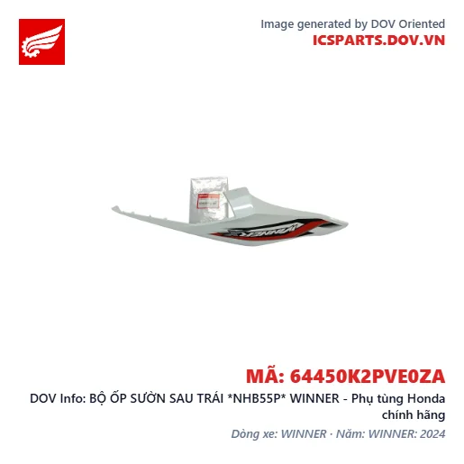 BỘ ỐP SƯỜN SAU TRÁI *NHB55P* WINNER - Phụ tùng Honda chính hãng