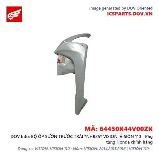 BỘ ỐP SƯỜN TRƯỚC TRÁI *NHB35* VISION, VISION 110 - Phụ tùng Honda chính hãng