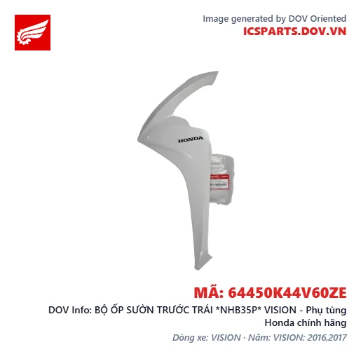 BỘ ỐP SƯỜN TRƯỚC TRÁI *NHB35P* VISION - Phụ tùng Honda chính hãng
