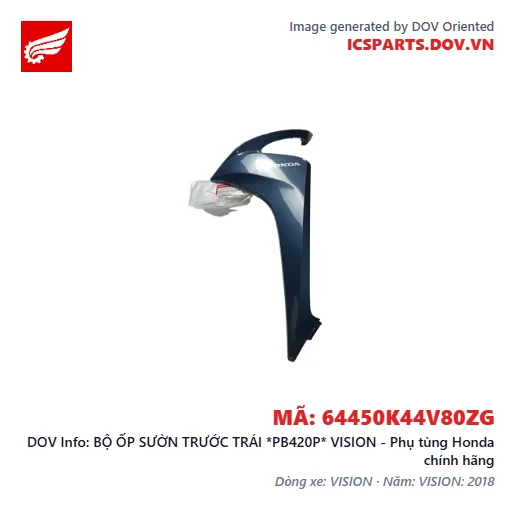 BỘ ỐP SƯỜN TRƯỚC TRÁI *PB420P* VISION - Phụ tùng Honda chính hãng