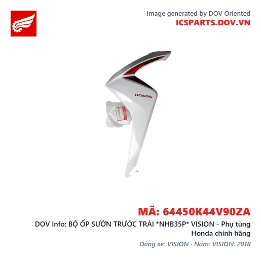 BỘ ỐP SƯỜN TRƯỚC TRÁI *NHB35P* VISION - Phụ tùng Honda chính hãng
