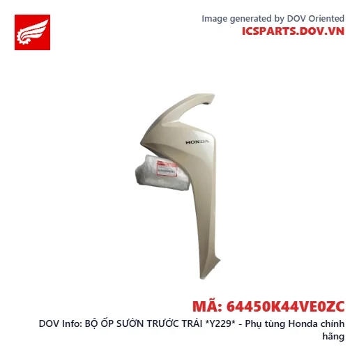 BỘ ỐP SƯỜN TRƯỚC TRÁI *Y229* - Phụ tùng Honda chính hãng