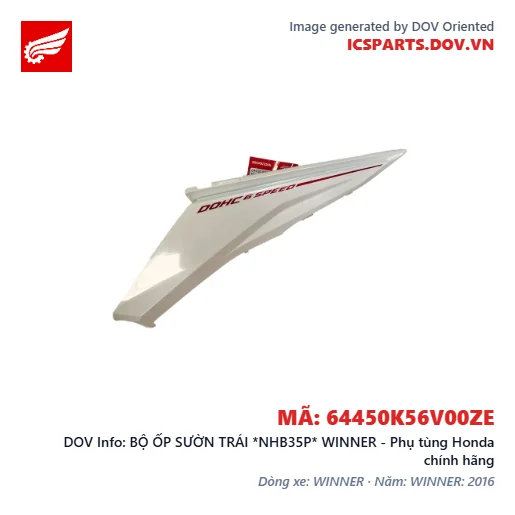 BỘ ỐP SƯỜN TRÁI *NHB35P* WINNER - Phụ tùng Honda chính hãng