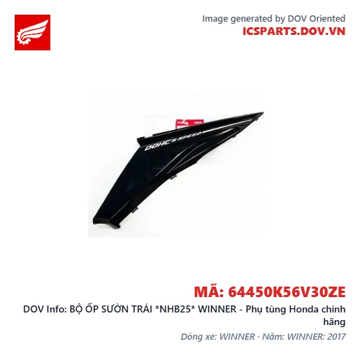 BỘ ỐP SƯỜN TRÁI *NHB25* WINNER - Phụ tùng Honda chính hãng