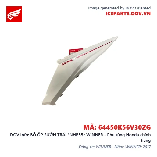 BỘ ỐP SƯỜN TRÁI *NHB35* WINNER - Phụ tùng Honda chính hãng