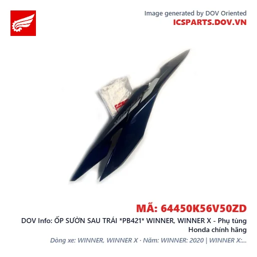 ỐP SƯỜN SAU TRÁI *PB421* WINNER, WINNER X - Phụ tùng Honda chính hãng