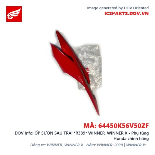 ỐP SƯỜN SAU TRÁI *R389* WINNER, WINNER X - Phụ tùng Honda chính hãng