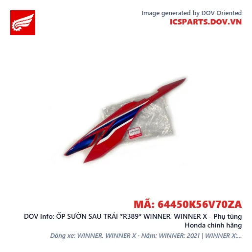ỐP SƯỜN SAU TRÁI *R389* WINNER, WINNER X - Phụ tùng Honda chính hãng