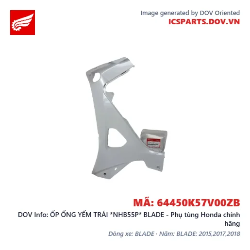 ỐP ỐNG YẾM TRÁI *NHB55P* BLADE - Phụ tùng Honda chính hãng