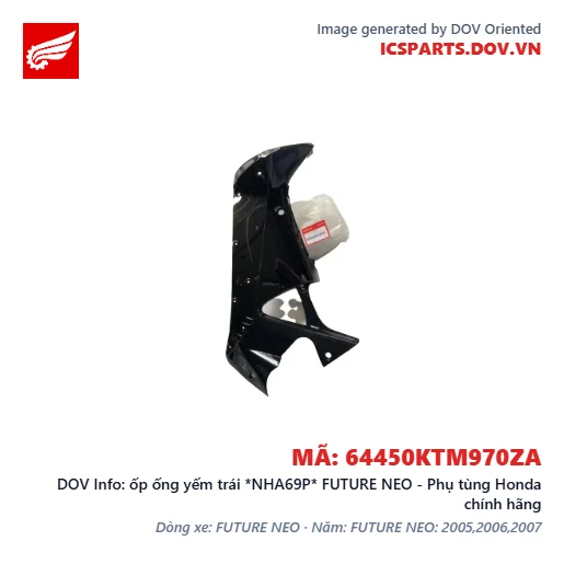 ốp ống yếm trái *NHA69P* FUTURE NEO - Phụ tùng Honda chính hãng