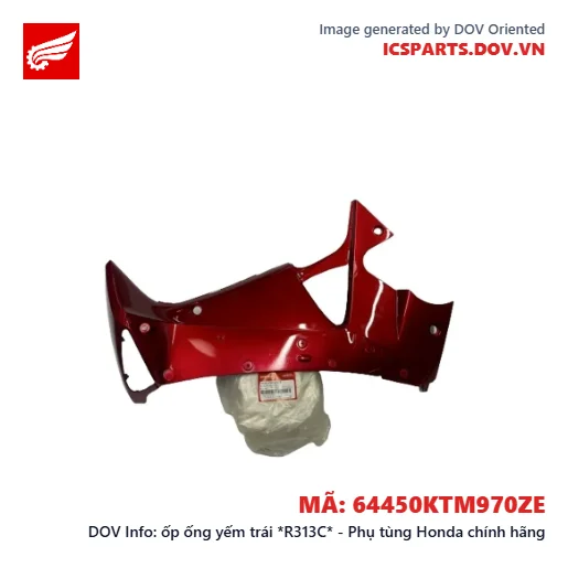ốp ống yếm trái *R313C* - Phụ tùng Honda chính hãng