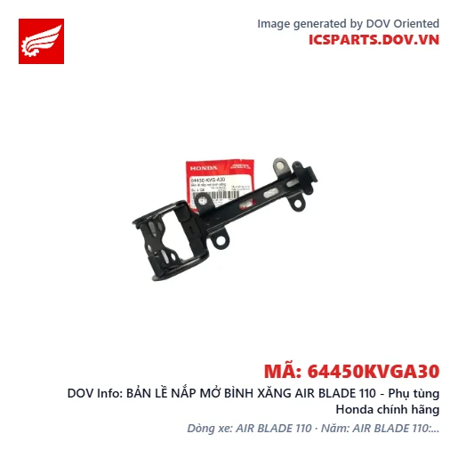 BẢN LỀ NẮP MỞ BÌNH XĂNG AIR BLADE 110 - Phụ tùng Honda chính hãng
