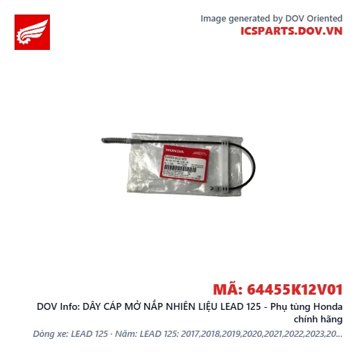 DÂY CÁP MỞ NẮP NHIÊN LIỆU LEAD 125 - Phụ tùng Honda chính hãng