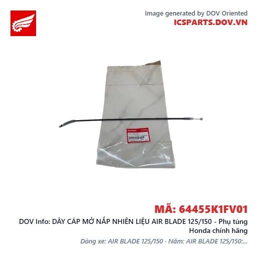DÂY CÁP MỞ NẮP NHIÊN LIỆU AIR BLADE 125/150 - Phụ tùng Honda chính hãng