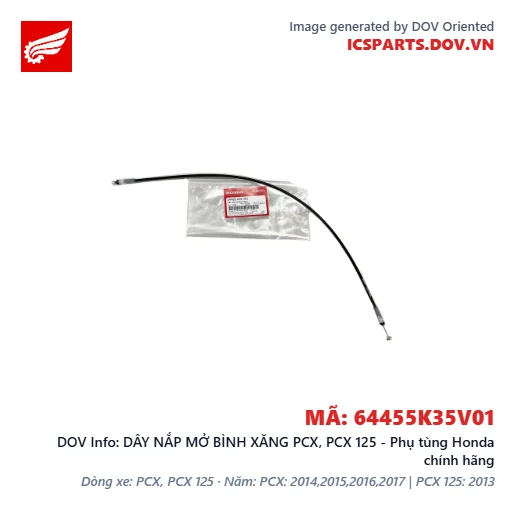 DÂY NẮP MỞ BÌNH XĂNG PCX, PCX 125 - Phụ tùng Honda chính hãng