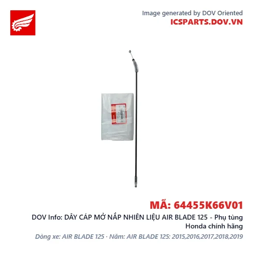 DÂY CÁP MỞ NẮP NHIÊN LIỆU AIR BLADE 125 - Phụ tùng Honda chính hãng