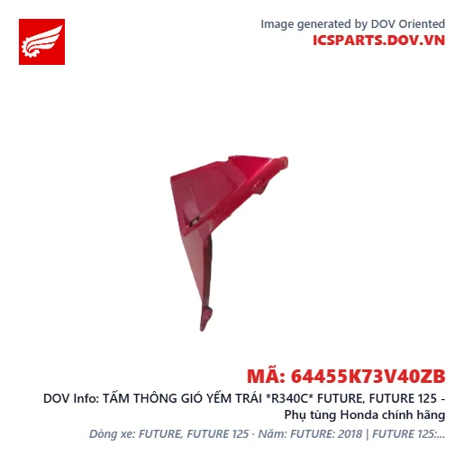 TẤM THÔNG GIÓ YẾM TRÁI *R340C* FUTURE, FUTURE 125 - Phụ tùng Honda chính hãng