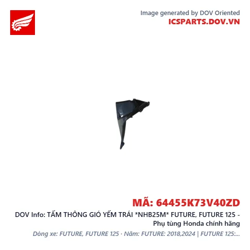 TẤM THÔNG GIÓ YẾM TRÁI *NHB25M* FUTURE, FUTURE 125 - Phụ tùng Honda chính hãng