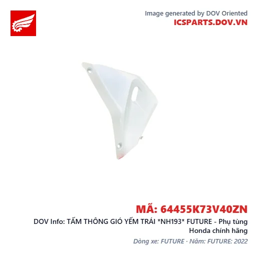 TẤM THÔNG GIÓ YẾM TRÁI *NH193* FUTURE - Phụ tùng Honda chính hãng