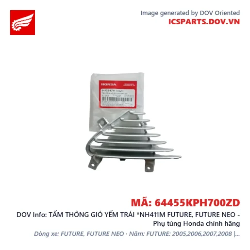TẤM THÔNG GIÓ YẾM TRÁI *NH411M FUTURE, FUTURE NEO - Phụ tùng Honda chính hãng