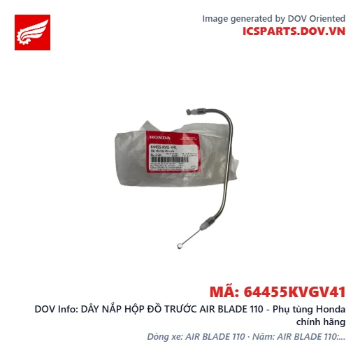 DÂY NẮP HỘP ĐỒ TRƯỚC AIR BLADE 110 - Phụ tùng Honda chính hãng