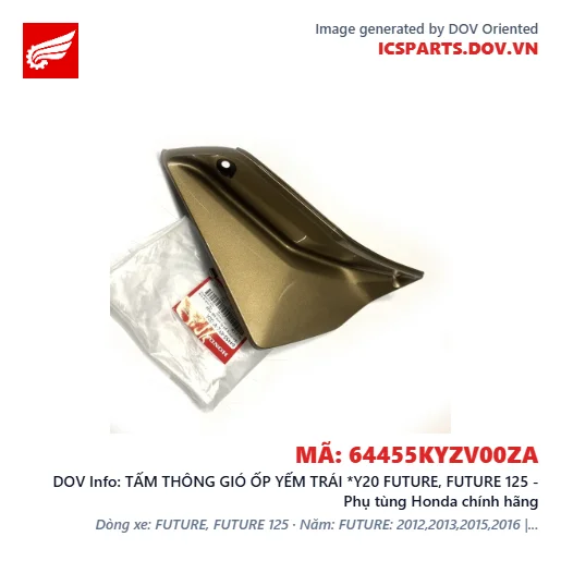 TẤM THÔNG GIÓ ỐP YẾM TRÁI *Y20 FUTURE, FUTURE 125 - Phụ tùng Honda chính hãng